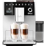 Melitta CI Touch - Kaffeevollautomat - mit Milchsystem - Zweikammer Bohnenbehälter - One Touch Display - 4-stufig einstellbare Kaffeestärke - Silber (F630-111)
