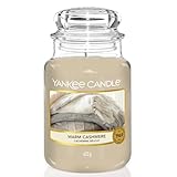 Yankee Candle Duftkerze im Glas (groß) | Warm Cashmere | Kerze mit langer Brenndauer bis zu 150 Stunden | Perfekt zum Muttertag | Geschenke für Frauen