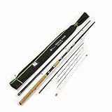 Zite Fishing Feederrute – Steckrute Feeder-Angeln - Friedfisch Angelrute mit 3 Wechselspitzen & Korkgriff - Ideal für Futterkorb Angeln - Einsteiger Angelruten (3,30m 20-120g) Feederruten, Feeder Rute