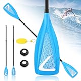 LEDONNE Carbon SUP Paddel 4 Stück verstellbares Kajak Paddel Stand Up Paddleboard Paddel mit leichtem Carbon-Schaft und 2 Nylonklingen, Blau