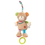 Fehn Spieluhr Baby Einschlafhilfe Teddy - Kuscheltier mit Einschlafhilfe Melodie 'Weißt du wieviel Sternlein stehen' - Babyspielzeug für Unterwegs & Zuhause - Musikspielzeug für Babys & Kleinkinder