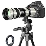 BENOISON 420-800mm Super-Telezoom-Objektiv Manueller Fokus Teleobjektiv EF Objektiv für Canon EOS Rebel T8i T7i T7 T6 T6s T6i T3i T2i SL3 SL2 90D 80D 77D 4000D,1DX 5D 6D Mark II/III/IV DSLR