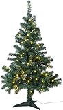 infactory Tannenbaum: Weihnachtsbaum mit Bodenständer, 120 cm, 250 Spitzen, 100 LEDs (Künstlicher Weihnachtsbaum, Weihnachtsbaum mit Licht, Weihnachtsbäume Beleuchtung)
