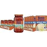 Ben's Original - Multipack - Sauce Süß-Sauer ohne Zuckerzusatz (6 x 395g) I Express-Reis Basmati (6 x 220g), 12 Packungen (6 x 395g I 6 x 220g)