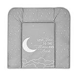 Wickelauflage Wickelunterlage abwaschbar und wasserdicht 75x72 cm - Wickelmatte zum Auflegen auf Wickeltisch Wickelaufsatz Wickelkommode oder Waschmaschine changing mat 75 x 72 Galaxie