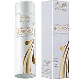 Vitamins Keratin Shampoo für kaputtes Haar - Haarpflege Feuchtigkeitsshampoo mit Biotin, Collagen, Castor Oil, Arganöl und Kokosöl Hair Treatment für Damen und Herren