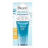 Biore Aqua Rich UV - Leichtes Feuchtigkeitsfluid für das Gesicht - Sonnenschutz - Lichtschutzfaktor LSF 30 - UVA/UVB - Funktioniert unter Make-Up - Nicht-fettend