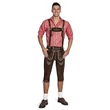 Gaudi-Leathers Herren E100 Trachten Lederhose Dunkelbraun Gr. 52