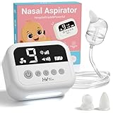 Nasensauger Baby Elektrisch |Elektrischer Nasensauger für Babys 9 Saugstärken Nasensekretsauger Baby Staubsauger Wiederaufladbar Mit Licht und Beruhigender Musik Sicher Effizient Sanft