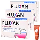 Fluxan Kautabletten 3x 24 Stk. I bei Sodbrennen I Reflux I Schutz der Magenschleimhaut I saurem Aufstoßen I Magenschmerzen I Übersäuerung I Verdauungsbeschwerden I Spar-Set plus Pharma Perle give-away