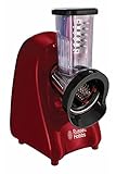 Russell Hobbs Gemüseschneider elektrisch [Schnitzelwerk mit 3 Reibeeinsätze: Grob & Fein, Scheiben] Desire Rot (BPA-frei & spülmaschinenfest, Reiben & Raspeln) Zerkleinerer & Küchenreibe 22280-56