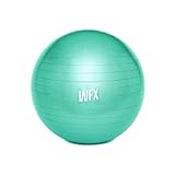 #DoYourFitness Gymnastikball mit Anti-Burst-System | Vielseitiges Allroundtalent für effektives Fitnesstraining und eine gesunde Sitzhaltung | Ideal für Zuhause oder das Büro [Türkis- 55 cm]