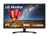 LG 32MN500M Monitor 32' FULL HD LED IPS, 1920x1080, AMD FreeSync 75Hz, 2x HDMI (HDCP 1.4), Audio-Ausgang, Flicker Safe, schwarz
