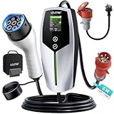 LCLCTEK® Mobile Wallbox/Ladestation 11KW Typ 2 Ladekabel [3-phasig|8-16A], Auto EV Ladegerät Ladekabel Typ 2 auf CEE 16A Stecke, Zeitfunktion & IP65 Wasserdicht, für EV PHEV IEC 62196-2 (6M)