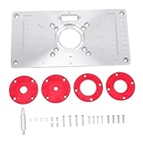 Toddmomy 1 Satz Flip-Board für Schneide maschinen Besäummaschinenbrett Planke Frästisch-Einlegeplatte entgrater tischdeckchen tool Router-Board Router-Einsatzplatine Aluminiumlegierung rot