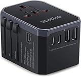 EPICKA Reiseadapter Weltweit, Universal Reisestecker Adapter 30W, Internationaler Steckdosenadapter mit 3 USB-C, 2 USB-A, Travel Adapter für Deutschland USA UK Japan Thailand Australien TA-105C