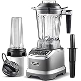 AMZCHEF 2 IN1 Mixer Hochleistungsmixer mit 1850-ml- und 600-ml-Behälter für Zwei Mixmodi | Standmixer 1800 Watt mit stößel und 6 Profi Klingen 22000 Umdrehungen - Grau