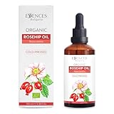 Essences Bulgaria Bio-Hagebuttenöl 100 ml | 100 % Natürlich | Kaltgepresst | Therapeutische Qualität | Familienbetrieb | Feuchtigkeitspflege | Massageöl | Trägeröl