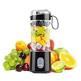 Tragbarer Persönlicher Mixer Smoothie Maker - 380mL USB Wiederaufladbarer 4000mAh Mini-Mixer mit 6 Klingen Saftbecher für Saft | Shakes und Babynahrung BPA-Free Mixer | Für Heimsport-Reisen im Freien