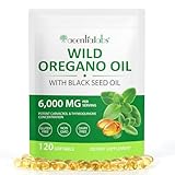 Oreganoöl,120 Oregano-Öl Kapseln mit Schwarzkümmelöl – Höchste Vegan & GMO-frei, Unterstützt Immunsystem & Verdauungsgesundheit