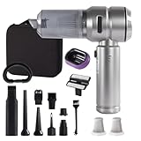 Zividodo Handstaubsauger, handstaubsauger akku, 3 in 1 Auto kabellos Staubsauger, 3-Gang Mini Staubsauger, Nass&Trocken Staubsauger für Auto, Büro Genutzt, Haus, Küche, Tierhaare