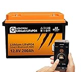 LIONTRON LiFePO4 12,8V 200Ah LX; 2560Wh;  3000 Zyklen bei 90% Entladungstiefe (DOD) mit BMS und Bluetooth Überwachung; für Wohnmobil oder Boot 390x233x255mm - LISMART12200LX