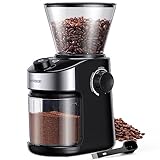 SHARDOR Kaffeemühle Scheibenmahlwerk, Kaffeemühle Elektrisch mit 25 Mahleinstellungen, Coffee Grinder mit präziser Digitalanzeige, Für Espresso, Tropfkaffee und French Press, 200W, 200g Bohnenbehälter