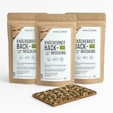 LOWER-CARB-KNÄCKEBROT Backmischung – Bio, vegan, glutenfrei, Eiweiss-Brot-Alternative, Lebensmittel ohne Getreide, lactosefrei, keto, Organic Workou (3 er, kernig)