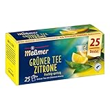 Meßmer Grüner Tee Zitrone I 25 Teebeutel I Vegan I Glutenfrei I Laktosefrei