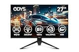 ODYS i27-Q-180 - 27 Zoll Gaming Monitor (69 cm Bildschirm, WQHD, 2.560x1.440 Pixel, 180 Hz, 1 ms Reaktionszeit (MPRT), Fast IPS Panel, FreeSync, HDMI, Display Port, 3,5mm Kopfhöreranschluss)