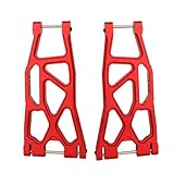 2 STÜCKE Metall Vorne Hinten Obere Untere Schwinge Aufhängung, for 1/5 RC for Monster Truck for X-Maxx 77086-4 for XMAXX 6S/8S Upgrade Teil (Color : RD Lower Swing Arms)