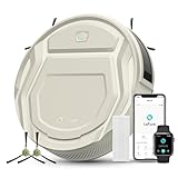 LEFANT M210P Saugroboter, Superschlank Staubsauger Roboter, 2200 Pa Saugkraft, 120 Min Laufzeit, WLAN optimiert für Teppiche, Tierhaare, Hartböden, Roboterstaubsauger mit Ladestation, Champagnergrau