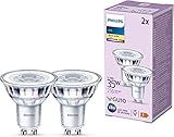 Philips LED Lampe ersetzt 35W, GU10 Reflektor, warmweißes Licht (2700K), 255 Lumen, 2er Pack