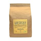 Kreidezeit Lehmfarbe weiß 2,00 kg (2 Liter, Pulver, Matt, Innen, Wand, nicht wasserfest, 9,52 qm/kg, 3 Stunden Trocknungszeit)
