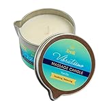 Vibratissimo Massagekerze Vanille 50ml I Kerze mit Vanille Duft I Kerze Entspannung I aus natürlichen Rohstoffen & mit Kokosöl I für empfindliche Haut geeignet I Massage Candle