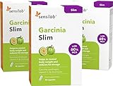 Sensilab Garcinia Slim - 417 mg Garcinia Cambogia (60% HCA) - Mit zusätzlichem Vitamin C, Niacin und Chrom - 90 Kapseln für 90 Tage