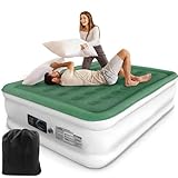 TWZ Luftmatratze 2 Personen, Aufblasbare Matratze mit Integrierter Pumpe, Luftmatratze Selbstaufblasend in 3 Minuten, Luftbett für Camping &Heimgebrauch, Langlebig Gästebett -203 x 152 x 46cm