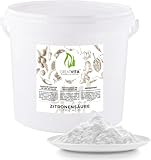 GreatVita Zitronensäure Monohydrat Pulver 5kg | Lebensmittelqualität, reine Citronensäure E330 | gentechnikfrei, Säuerungsmittel ideal zum Entkalken, Reinigen, Putzen, Backen, Kochen