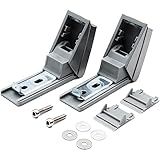 Kühlschrank Scharnier Reparaturset für Kühlschrank Scharniere kompatibel/Ersatz für Liebherr Reparatursatz 9590178 wie 9590190 Türgriff Reparatur silber,Kunststoff,Metall