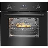 Bomann Einbaubackofen mit Grill, Heißluft & Ober-/Unterhitze | Backofen 56L | Ofen mit 50°C - 250°C Bereich & Touch Control | Oven mit 9 Backofen-Funktionen & aushängbarer Tür | EBO 7911 schwarz