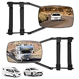 2 Stück Wohnwagen Spiegel Auto, Wohnwagenspiegel Universal, Caravanspiegel, Spiegelverbreiterung Wohnwagen, Außenspiegel Wohnwagen Verstellbarer & Drehbar für Alle Gängigen Fahrzeugtypen