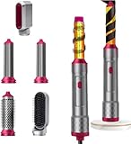 Hairstyler Set, 5 in 1 Air styler, Negativ Lonen Haarstyler mit Lockenstab automatisch, Air Styler Thermal Brush Haartrockner