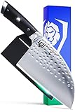 DALSTRONG Serbian Chef Knife - 7.5' - Meat Cleaver - Gladiator Series - German HC Steel - Hammered Blade Finish - G10 Handle - w/Sheath - NSF Certified