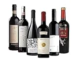 The Wine Guys Probierpaket „Rotweinreise durch Italien“| Weinpaket mit sechs verschiedenen italienischen Rotweinen (6 x 0,75 l ) | Tolles Wein Tasting-Set | 750 ml (6er Pack)