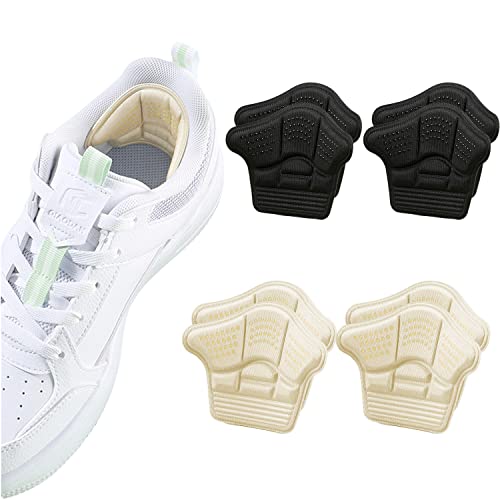 5 Paar Fersenschutz für Schuhe Selbstklebend und Verstellbar - Versenschutzpolster Sneaker, Fersenpolster für zu Große Schuhe - Fersenschutz für Fersenrutsche, Gegen Reibung und Blasen (Dünn)
