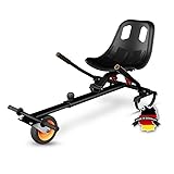 Wheelheels Hovercart für alle 6.5', 8.5' & 10' Hoverboards – Sitz für Self Balance Scooter mit innovativer Federung, Stoßdämpfern & luftgefülltem Frontreifen für mehr Fahrkomfort