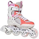 Powerslide Phuzion Argon 90 Inlineskates Fitness Skates für Damen – 4x90mm Rollen, Aluminium Schiene, Trinity System, ABEC 9 Kugellager, Komfort-Memory-Foam