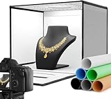 RaLeno 24W Fotobox, 40X30cm Lichtzelte Fotostudio Set Lichtzelt für Produktfotografie