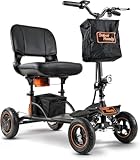 SuperHandy Explorer Mobilitätsroller – 4-Rad, 500W bürstenloser Motor, 48V Batterie, 159 kg Tragfähigkeit,Höchstgeschwindigkeit 8 km/h, leichtes Aluminiumgerüst, Patent angemeldet