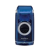 Braun MobileShave M-60 elektrischer Rasierer (vollständig abwaschbarer Rasierapparat, Elektrorasierer für unterwegs) transparent-blau | 1er Pack